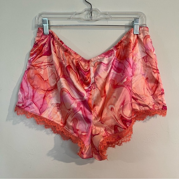 NWT INC International Concepts Lace Trim Pajama Set Marble Pink L - Picture 5 of 12